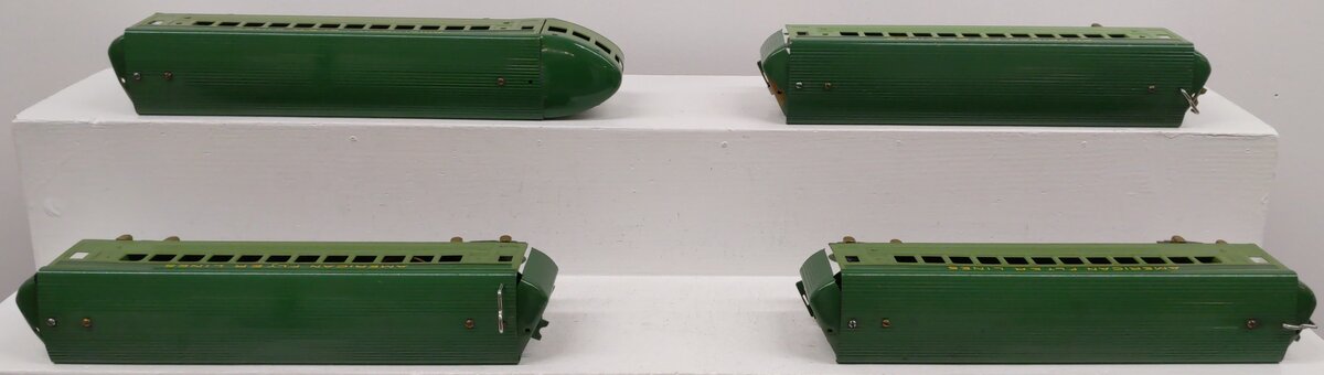 American Flyer Vintage O Gauge 1777 Green Diamond Passenger Car Set VG