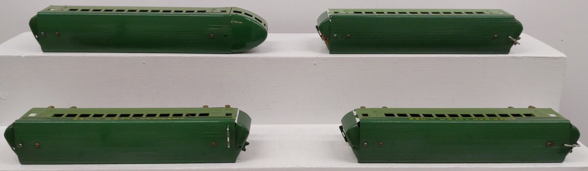 American Flyer Vintage O Gauge 1777 Green Diamond Passenger Car Set VG