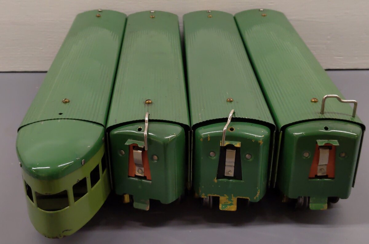 American Flyer Vintage O Gauge 1777 Green Diamond Passenger Car Set VG