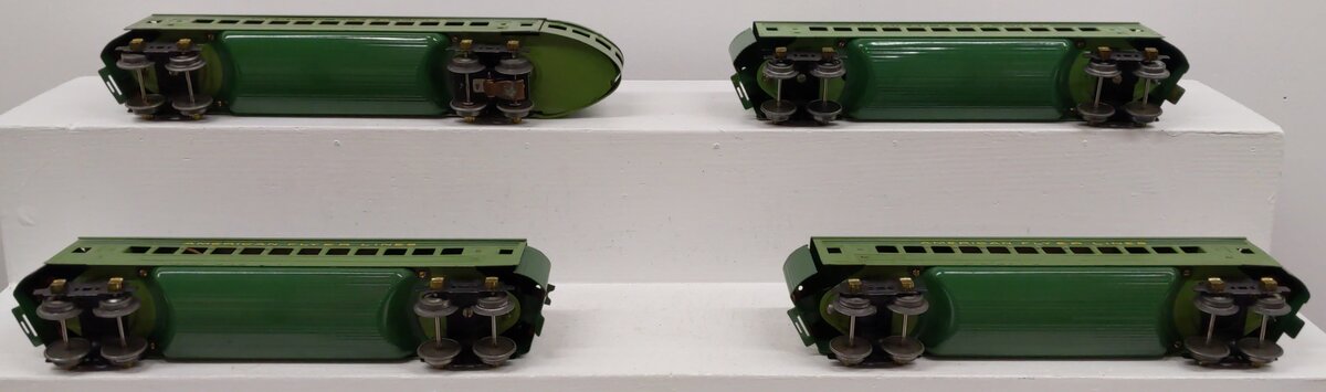 American Flyer Vintage O Gauge 1777 Green Diamond Passenger Car Set VG