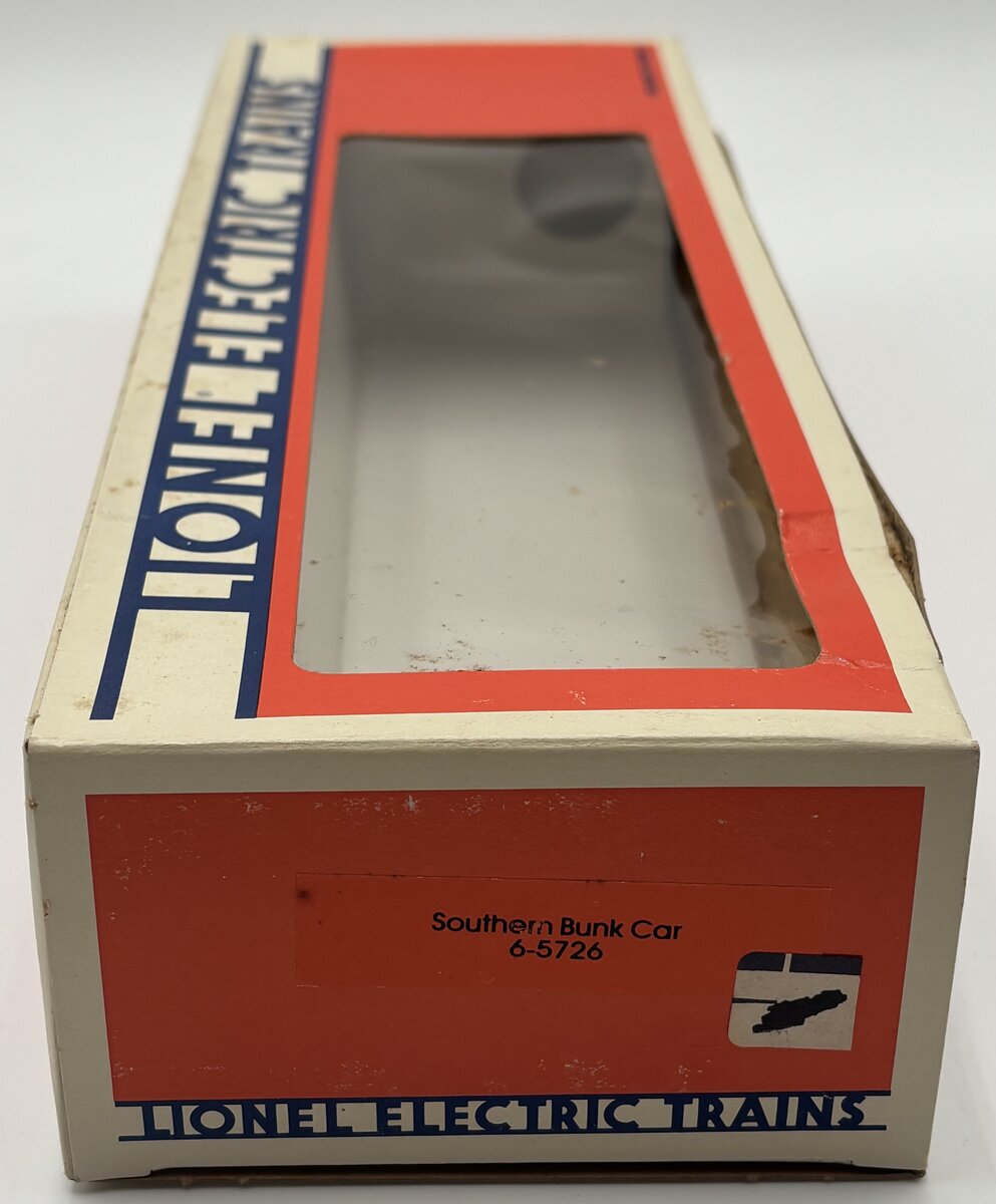 Lionel 6-5726 O Gauge Southern Bunk Car with Illumination #5726 LN/Box