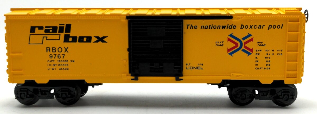Lionel 6-9767 O Gauge Rail Box Boxcar EX/Box