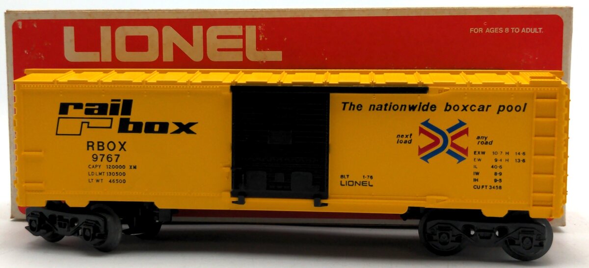 Lionel 6-9767 O Gauge Rail Box Boxcar EX/Box