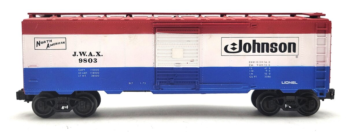 Lionel 6-9803 O Gauge Johnson Wax Box Car EX