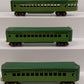 American Flyer Vintage O Gauge 1777 Green Diamond Passenger Car Set VG