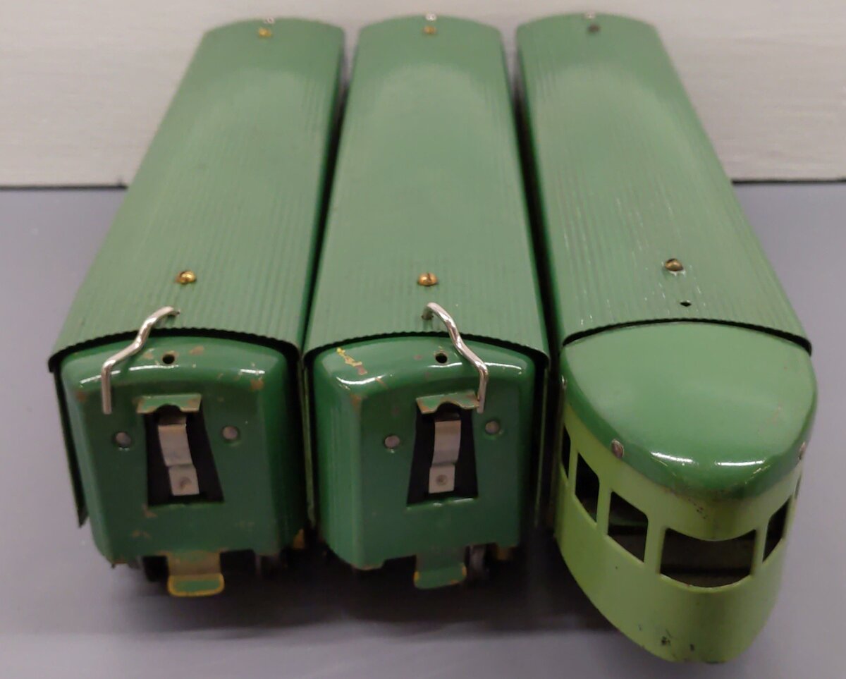 American Flyer Vintage O Gauge 1777 Green Diamond Passenger Car Set VG