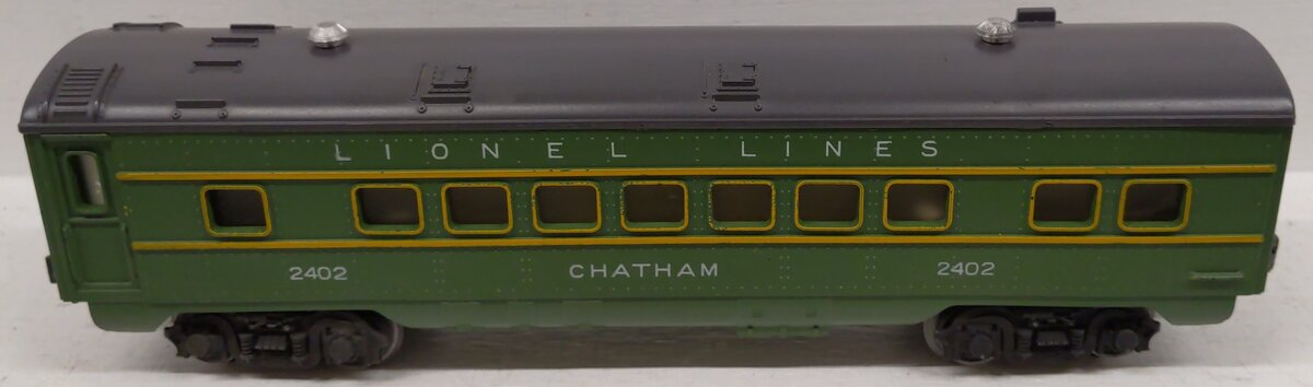 Lionel 2402 Vintage O Postwar Lionel Lines Green/Gray Chatham Pullman Car VG