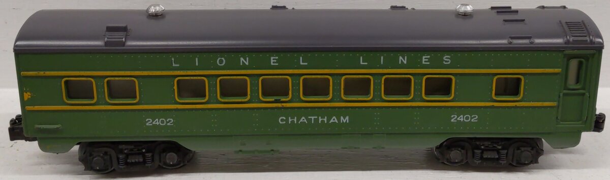 Lionel 2402 Vintage O Postwar Lionel Lines Green/Gray Chatham Pullman Car VG