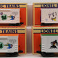 Lionel O Gauge Assorted Freight Cars: #19264, #19264, #19262, #19261 [4] EX/Box
