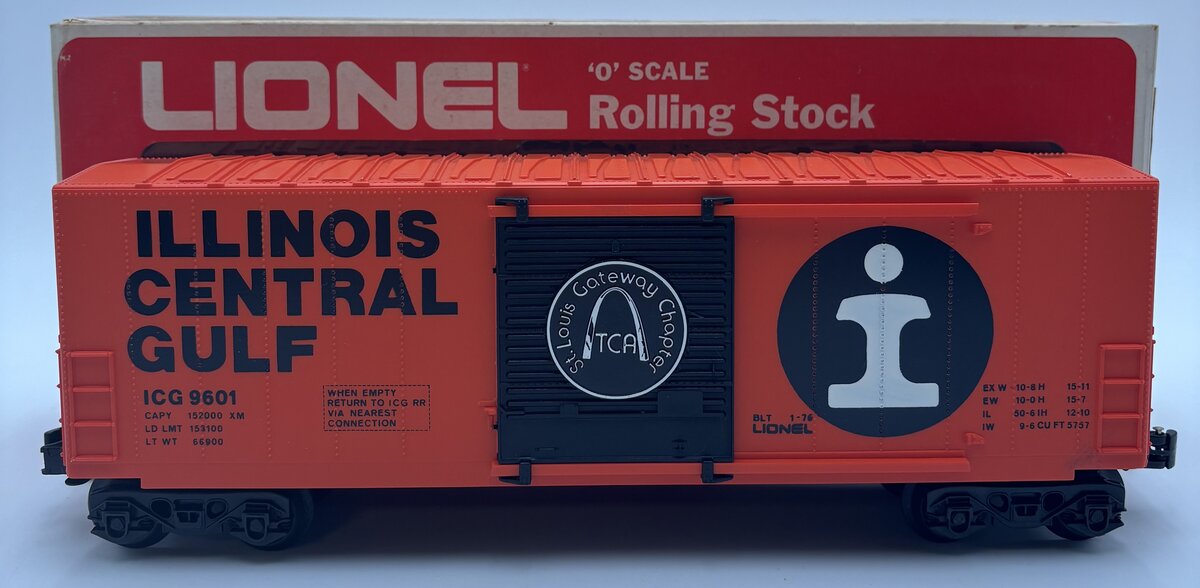 Lionel 6-9601 O Gauge Illinois Central Hi Cube Boxcar EX/Box