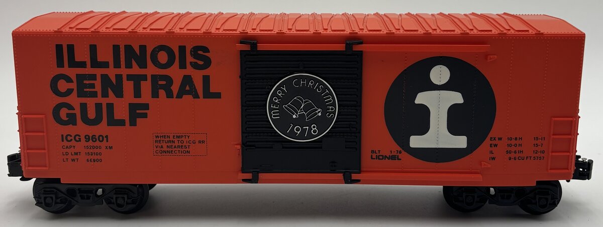 Lionel 6-9601 O Gauge Illinois Central Hi Cube Boxcar EX/Box