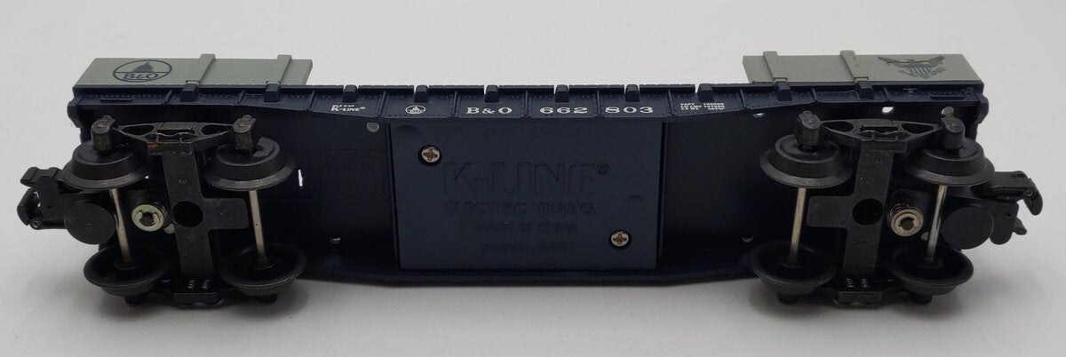 K-Line K-662803 O Baltimore & Ohio (B&O) Classic Flat Car with Cannons LN/Box