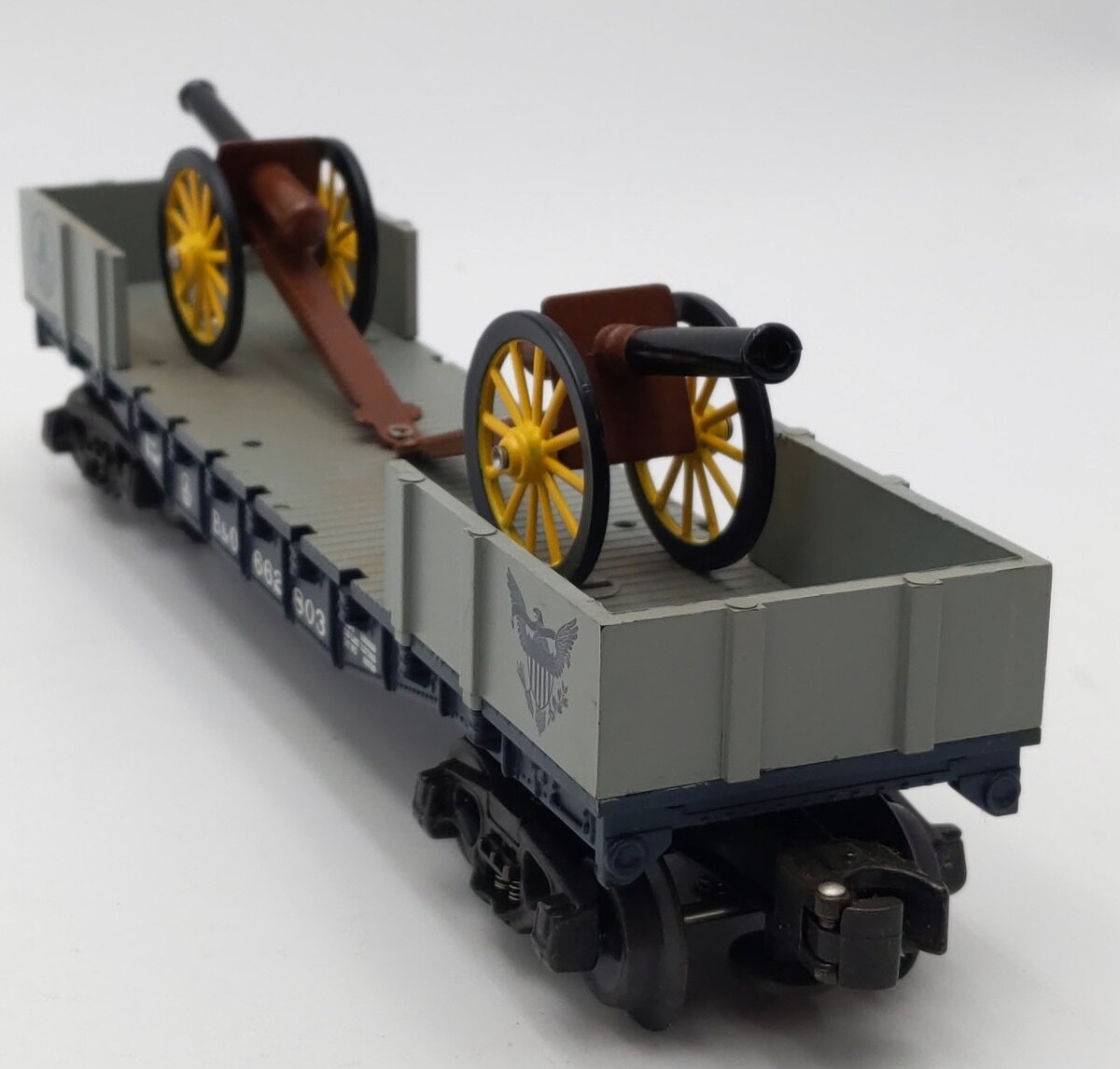 K-Line K-662803 O Baltimore & Ohio (B&O) Classic Flat Car with Cannons LN/Box