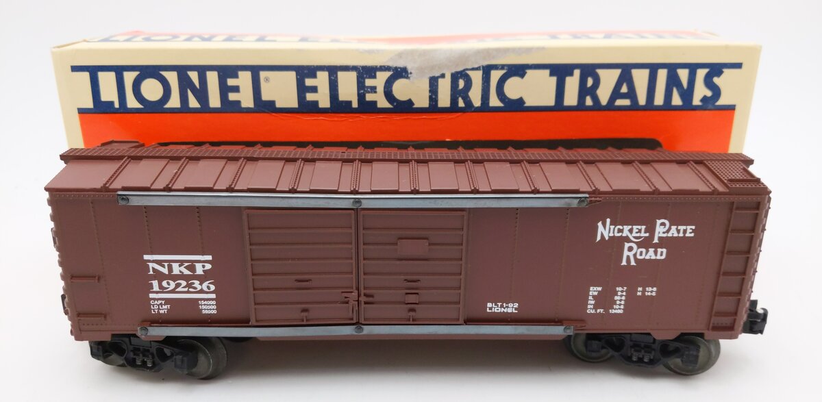 Lionel 6-19236 O Gauge Nickel Plate Road Double Door Boxcar EX/Box
