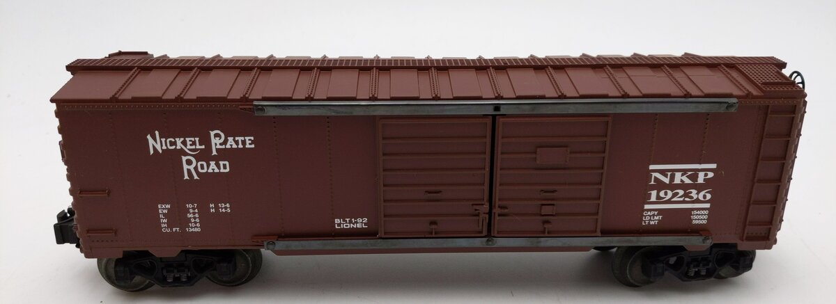Lionel 6-19236 O Gauge Nickel Plate Road Double Door Boxcar EX/Box