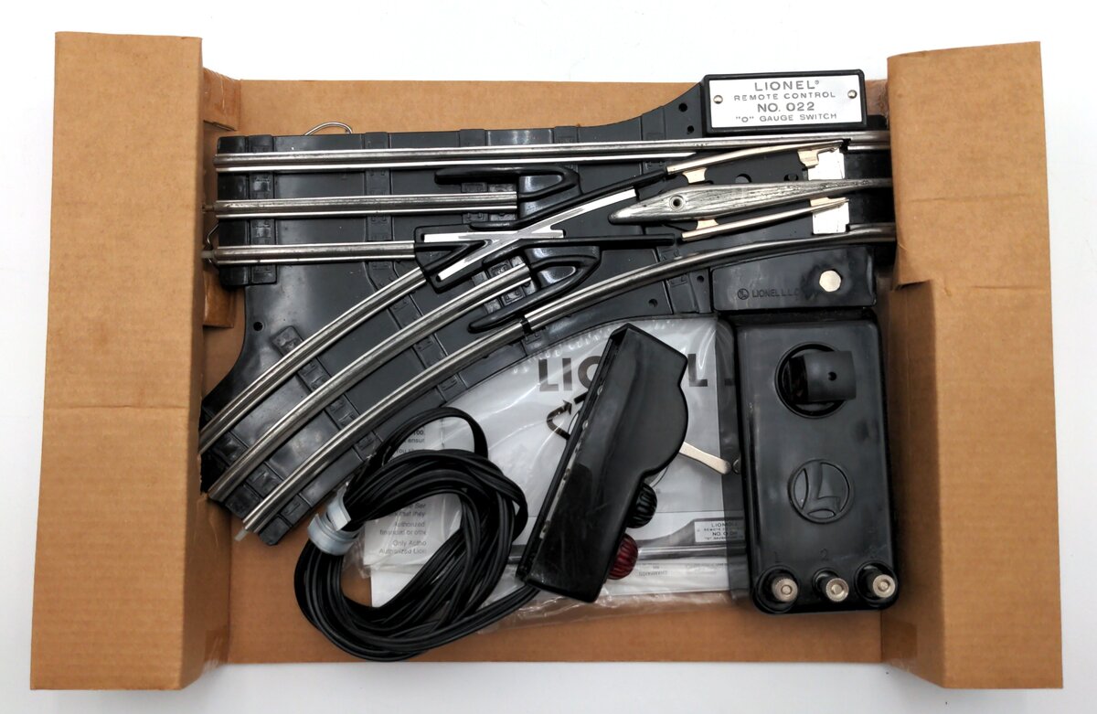 Lionel 6-14062 O Gauge Remote-Control 022 Left Hand Switch Turnout EX/Box