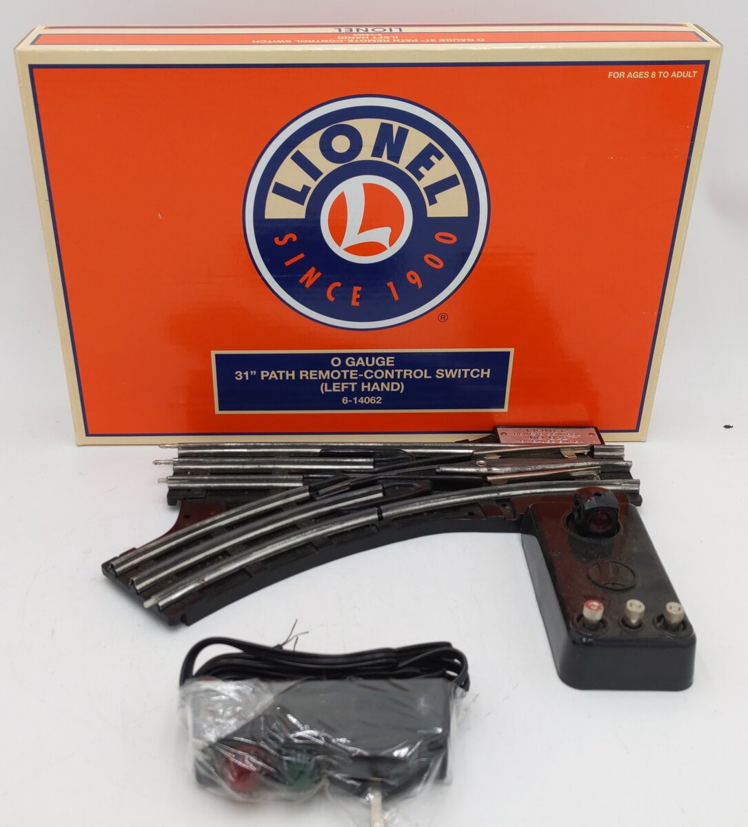Lionel 6-14062 31" Remote-Control Left Hand Switch Turnout VG/Box