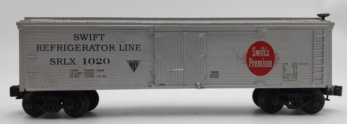 Lionel 6-19556 O Gauge Swift 5700 Reefer Car #1020 (Silver) EX/Box
