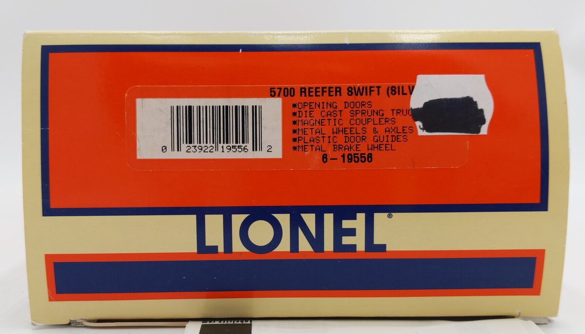 Lionel 6-19556 O Gauge Swift 5700 Reefer Car #1020 (Silver) EX/Box