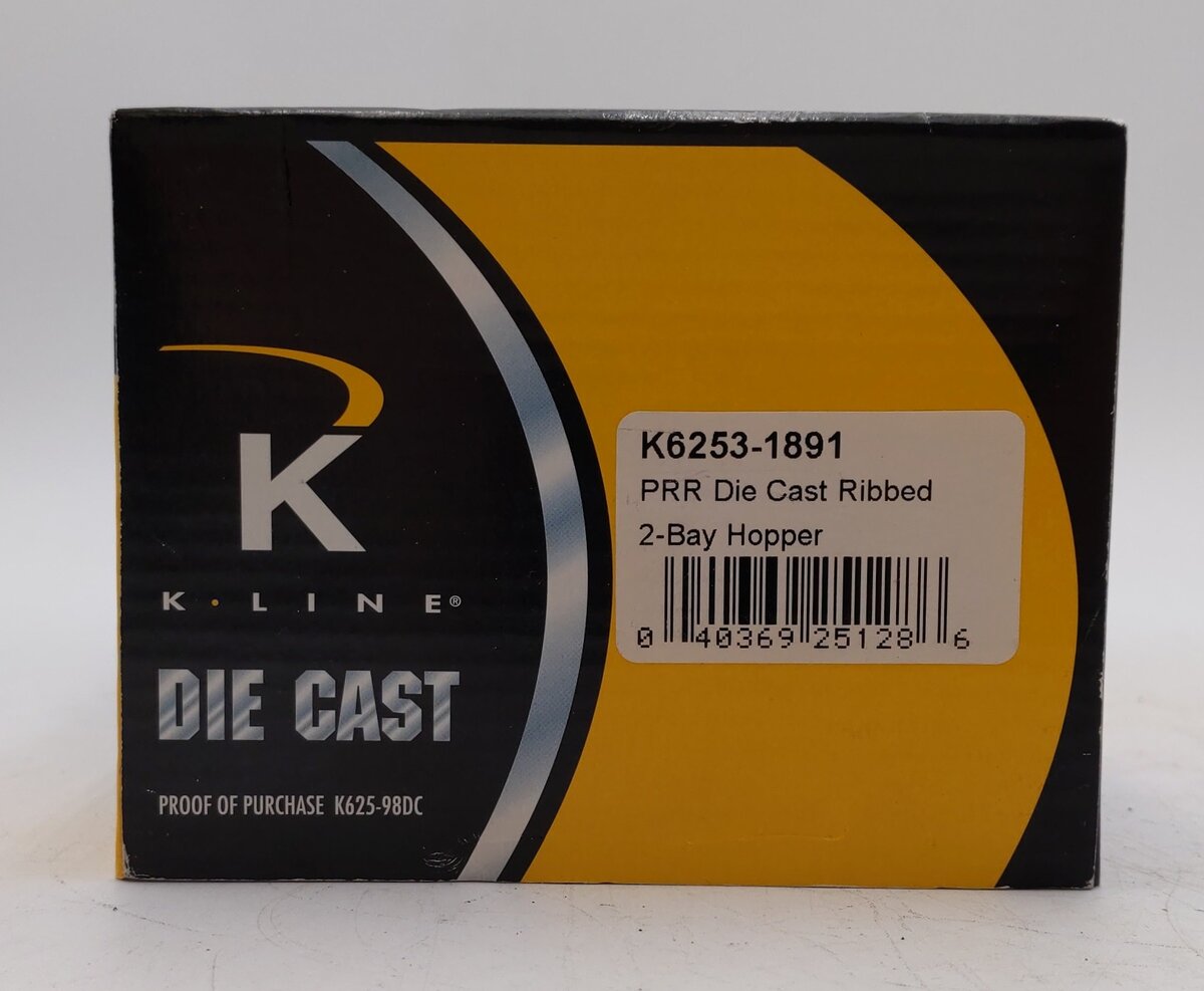 K-Line K6253-1891 Diecast Pennsylvania Ribbed 2-Bay Hopper #220391 EX/Box