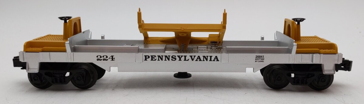 Lionel 6-26841 O Pennsylvania Railroad Log Dump Car #224 VG/Box