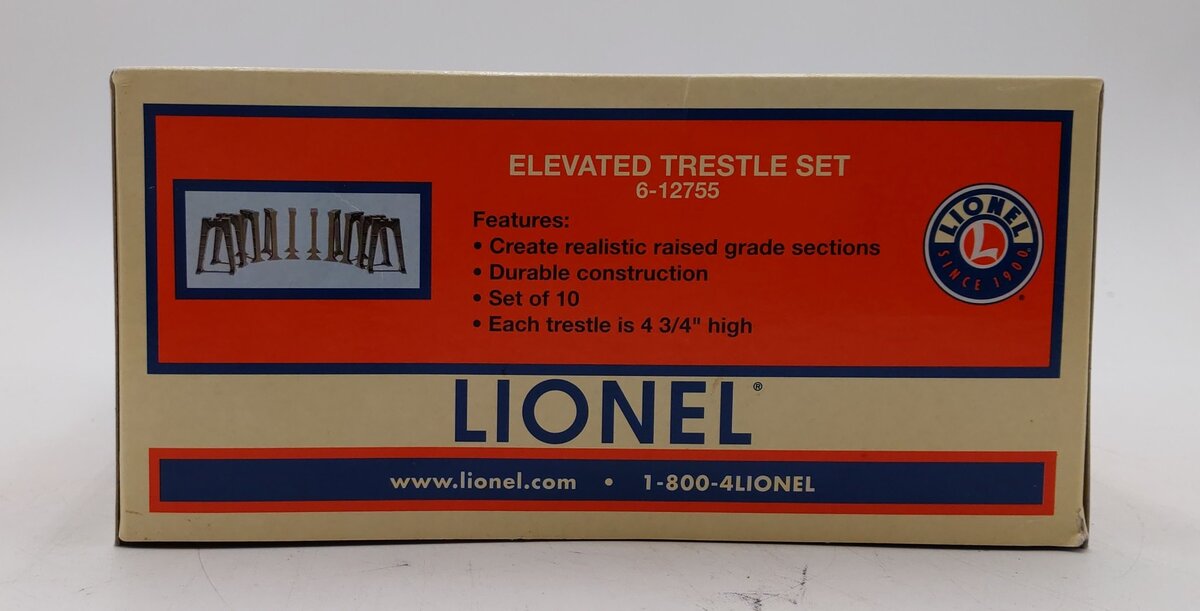 Lionel 6-12755 "O" & "O27" Gauge Elevated Trestle Set VG/Box