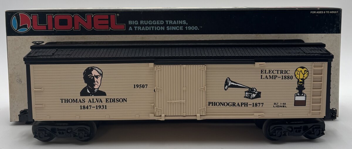 Lionel 6-19507 O Gauge Thomas Edison Famous Inventors Refrigerator Car LN/Box