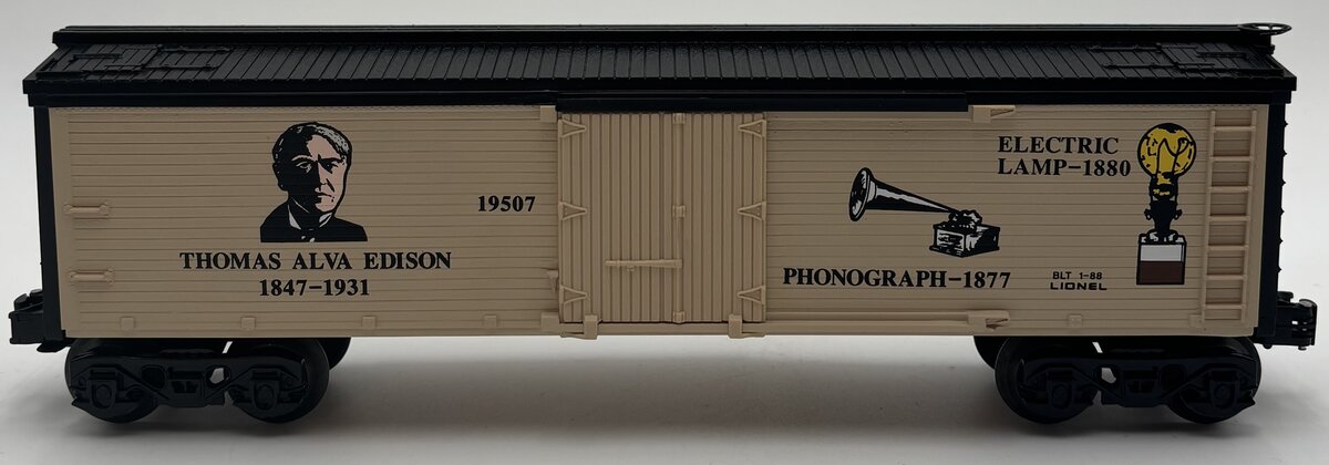 Lionel 6-19507 O Gauge Thomas Edison Famous Inventors Refrigerator Car LN/Box