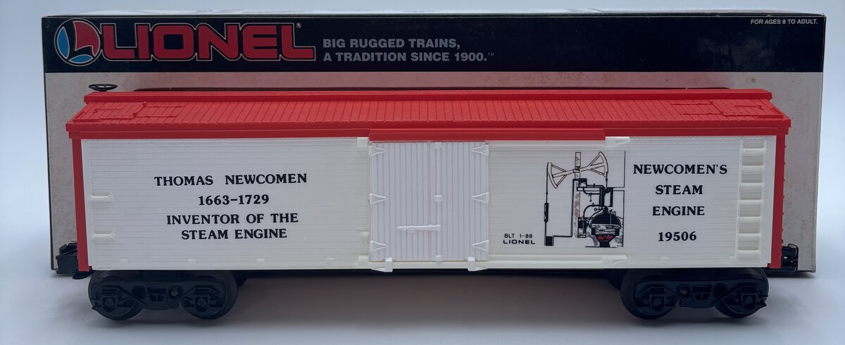 Lionel 6-19506 O Gauge Thomas Newcomen Famous Inventors Reefer LN/Box
