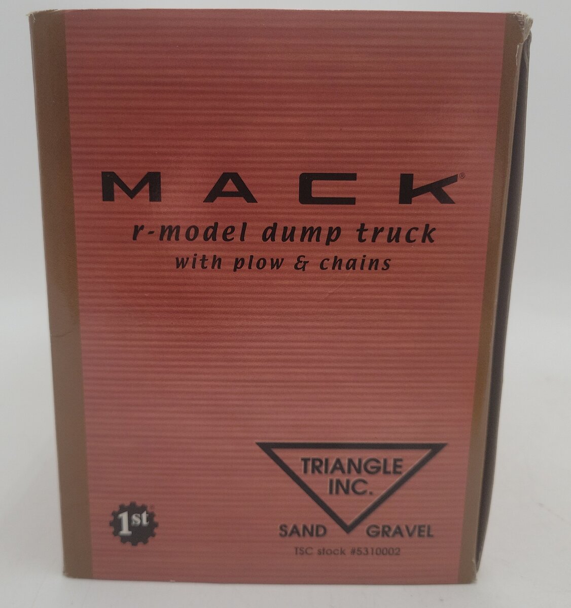 Mack 19-1876 1:34 Scale Diecast R-Model Dump Truck w/ Plow & Chains EX/Box