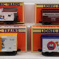 Lionel O Gauge Assorted Freight Cars: #19723, #17219, #19281, #17220 [4] LN/Box