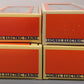 Lionel O Gauge Assorted Freight Cars: #19723, #17219, #19281, #17220 [4] LN/Box