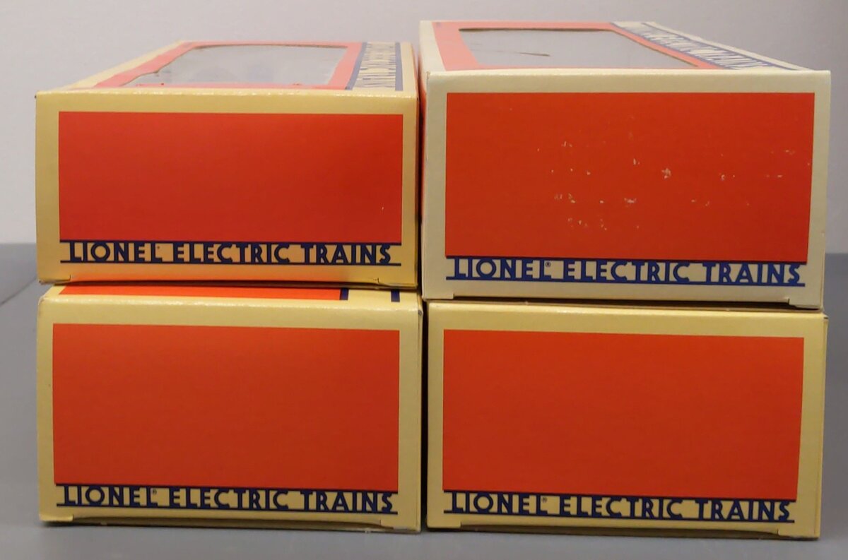 Lionel O Gauge Assorted Freight Cars: #19723, #17219, #19281, #17220 [4] LN/Box