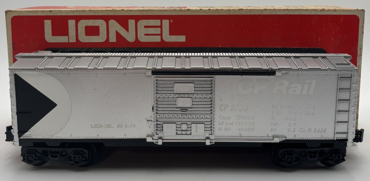 Lionel 6-9730 O Gauge CP Rail Boxcar - White Letter Version EX/Box