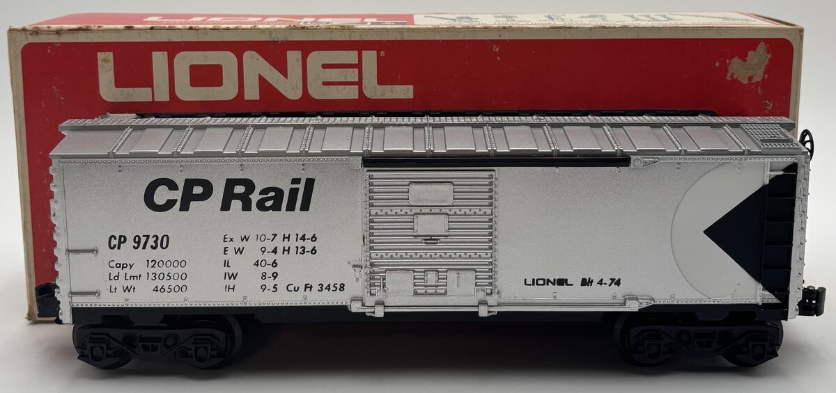 Lionel 6-9730 O Gauge CP Rail Boxcar EX/Box