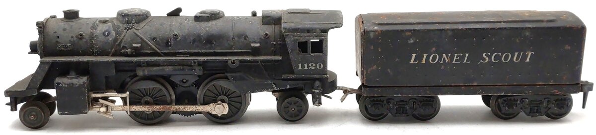 Lionel 1120 Vintage O 2-4-2 Scout Diecast Steam Locomotive with Tender