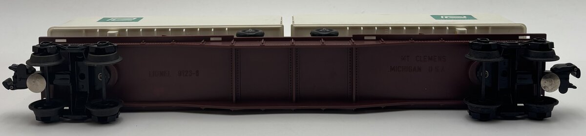 Lionel 6-9123 O Gauge Penn Central Trailer 1-Tier Auto Carrier Car Brown VG/Box