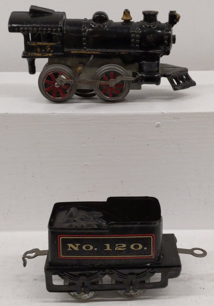 American Flyer 1914 O Gauge Vintage Locomotive & Tender #120 VG