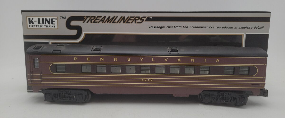 K-Line K4580-4012 O PRR " Fleet of Modernism" 13.5" Streamliner Coach Car #4012 EX/Box