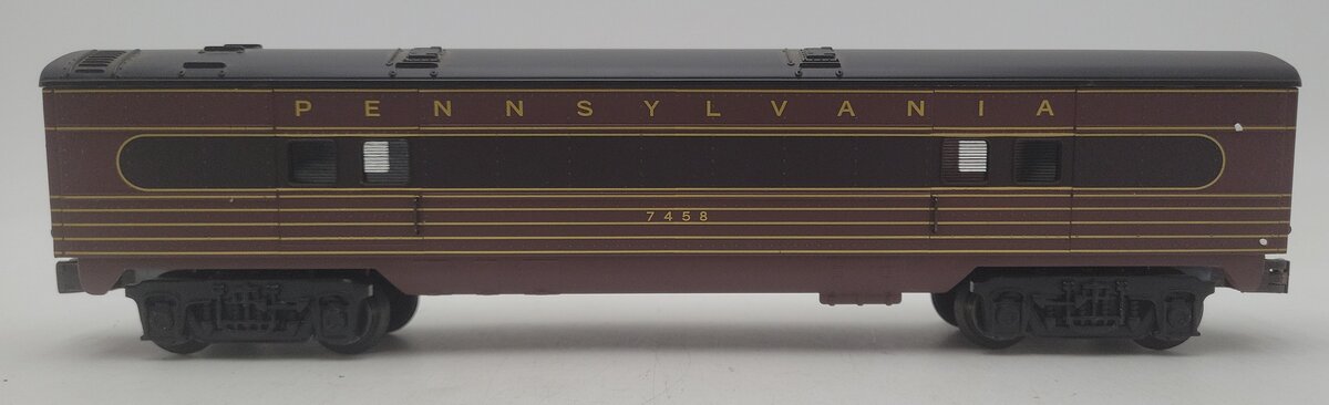 K-Line K4580-7458 O PRR "Fleet of Modernism" 12.5" Streamliner Baggage Car #7458 EX/Box