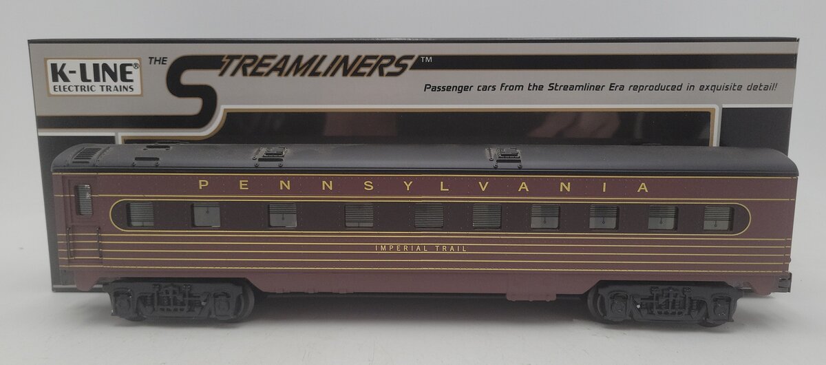 K-Line K4580-8018 O Pennsylvania "Imperial Trail" 13" Streamliner Pullman Car EX/Box