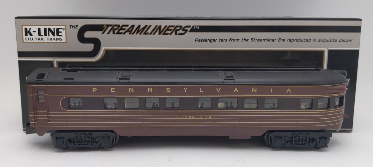 K-Line K4580-8115 O Gauge Pennsylvania "Federal View" Observation Passenger Car EX/Box