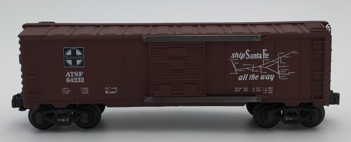 K-Line K-64232 O Gauge Santa Fe "El Capitan" Classic Map Car #64232 LN/Box