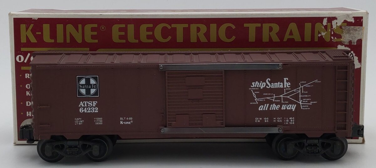 K-Line K-64232 O Gauge Santa Fe "El Capitan" Classic Map Car #64232 LN/Box