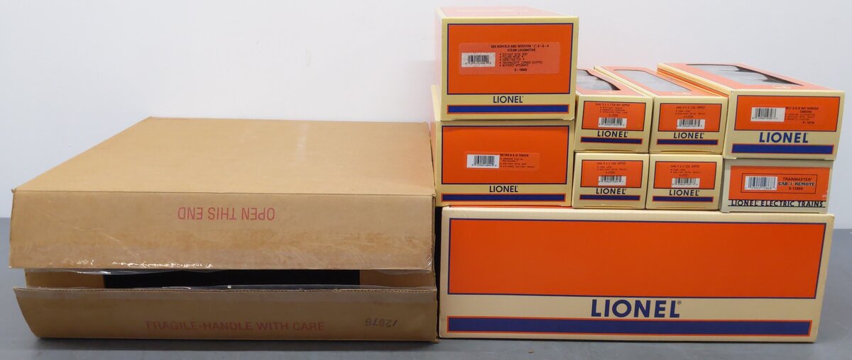 Lionel 6-11909 O Gauge Norfolk & Western Warhorse Steam Freight Set with TMCC EX/Box