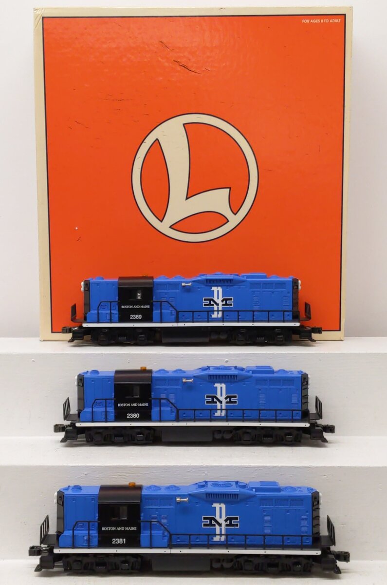 Lionel 6-11843 O Gauge Boston & Maine Diesel Lash-up Set #2380, 2381, 2389 EX/Box