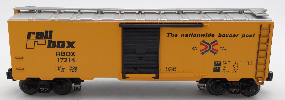 Lionel 6-17214 O Gauge RailBox Boxcar with Diesel Railsounds #17214 EX/Box