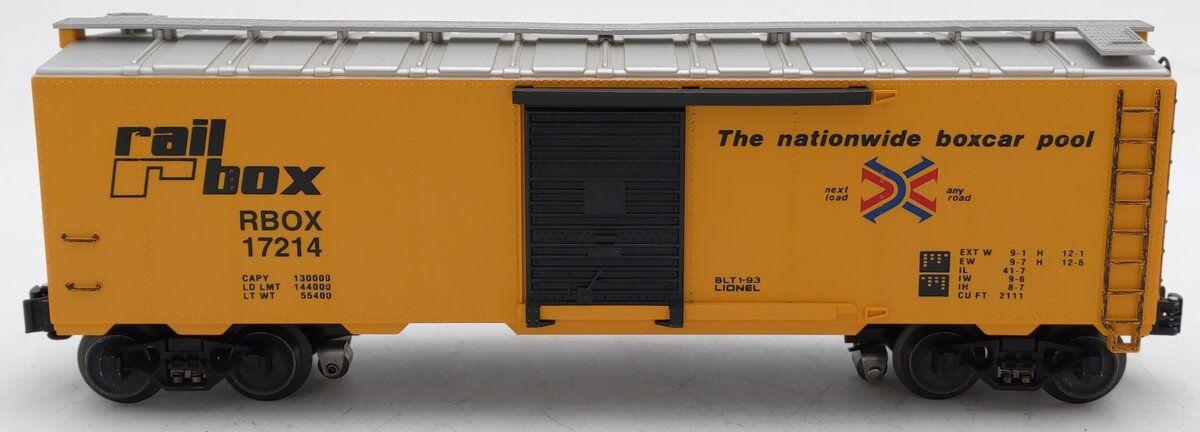 Lionel 6-17214 O Gauge RailBox Boxcar with Diesel Railsounds #17214 EX/Box