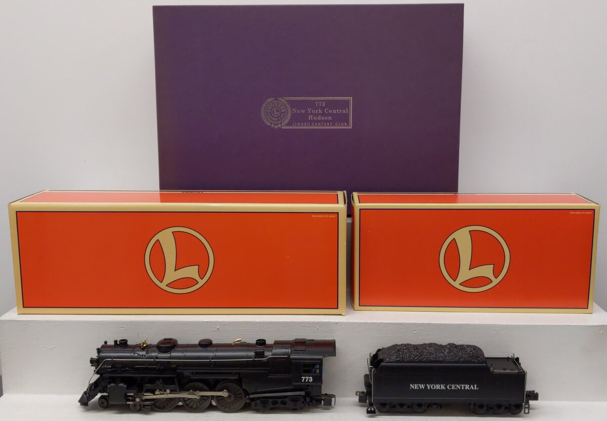 Lionel 6-18058 O CC 4-6-4 Hudson Steam Locomotive & Tender #773 w/Display Case EX/Box