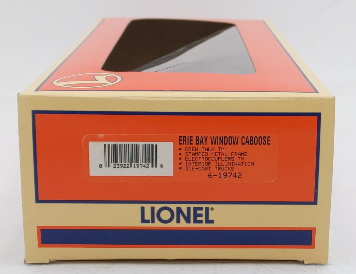 Lionel 6-19742 O Gauge Erie Bay Window Caboose with Crewtalk #301 EX/Box